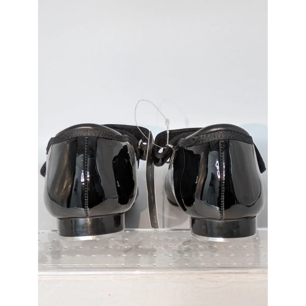 Danskin Tap Shoes Kids Size 12 Black Patent Mary Jane Dance Shoes NWT